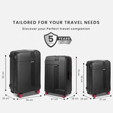 Carlton Vault 70cm 8 Wheel Hard Top Trolley-Black, VAULT70BK