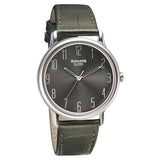 Sonata Men's Watch Analog Grey Dial With Grey Leather Strap, 7128SL04