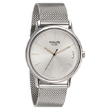 Sonata Men's Watch Analog Silver Dial With Mesh Stainless Steel Band, 7128SM04