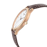 Sonata Men's Watch Analog White Dial With Brown Leather Strap, 1141YL07