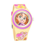 Zoop By Titan Kid's Disney Princess Watch Analog Multicolor Dial With Beige PU Strap, 4048PP44