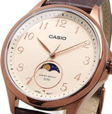 Casio Men's Watch Analog Dial With Brown Leather Band, MTP-M110RL-5AVDF