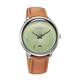 Titan Timeless Treasures Men's Watch Analog Green Dial With Brown Leather Strap, 10023SL01