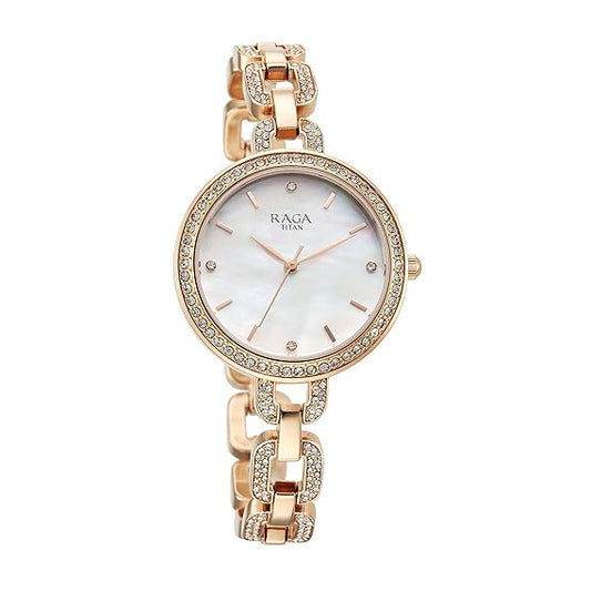 Titan, Men's, Analog Watch, Gold Dial, with Stainless Steel Band, TI-95272WM01