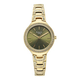 Titan Raga Spotlight Women's Quartz Analog Watch, Green Dial, Gold Metal Strap, TI-95428YM01