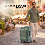 VIP Triumph 69cm, 8 Wheel Soft Case Trolley - Ivory Green, TRIUMPH69IGR