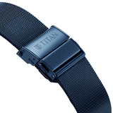 Titan Edge Whimsey Blue Dial Blue Stainless Steel Watch for Men, 10056QM02