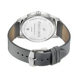 Fastrack Stunners Men's Watch Analog Grey Dial Grey Leather Strap, 3305SL02