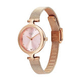 Titan Raga Showstopper Women's Watch Analog Pink Dial with Rose Gold Mesh Band, 95268WM01