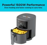 Black+Decker 8-in-1 Digital Air Fryer 3.5L 1500W, Black, AF3550-B5
