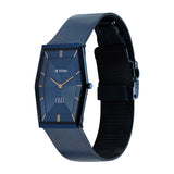 Titan Edge Whimsey Blue Dial Blue Stainless Steel Watch for Men, 10056QM02