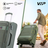 VIP Triumph 57cm, 8 Wheel Soft Case Trolley - Ivory Green, TRIUMPH57IGR