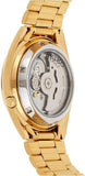 Seiko 5 Women's Automatic Watch Analog Gold Dial with Gold Stainless Steel Band, SYMC18K