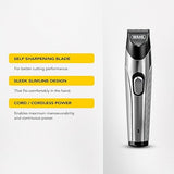 Wahl Silver Trim Rechargeable Beard Trimmer for Men Cordless,Precision Stainless Steel Blades, 09891-017
