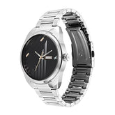 Fastrack Fleek Men's Watch Analog Black Dial with Silver Stainless Steel Band, 3313SM01