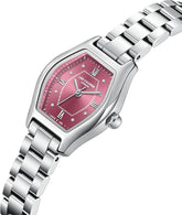 Lee Cooper Women's Analog Watch with Red Dial and Stainless Steel Band, LC08391.381