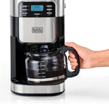 Black+Decker 12 Cups Drip Coffee Maker with Built-in Grinder 900W, DCMG1000-B5