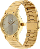 Titan Men's Watch Karishma Collection Analog, Champagne Dial Gold Stainless Strap, 1580YM05
