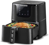 Black+Decker, 7 Litres Air Fryer, Rapid Air Convection, 1700 watt Adjustable Temperature AF7010