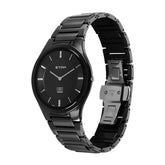 Titan Men's Edge Watch in Glossy Black with Diamonds and Black Ceramic Band, 1696NC12
