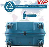 VIP Quest Plus 66cm, 8 Wheel Hardcase Trolley Cross, Teal, QUESTPLUS66TL