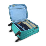 VIP Evolve Plus 55cm 4 Wheel Soft Trolley Teal Blue, EVOLVEPLUS55BLU