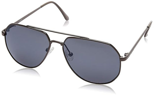 Fastrack Men's Aviator Sunglasses, Black Lens, UV protected, M198SL5