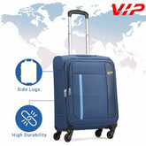 VIP Toronto Plus 55cm 4 Wheel Soft Trolley Blue, TORONTOPLUS55BLU