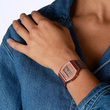Casio Unisex watch, Rose Gold Dial Rose Gold Stainless Steel Strap, B640WMR-5ADF