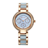 Titan Women's Watch Acetate Glam Collection, Blue Dial Two Toned Brass Strap, 95187KD01