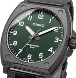 Casio Men's Watch Analog Green Dial With Black Stainless Band, MTP-E730B-3AVDF