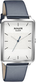 Sonata Men's Watch Analog Silver Dial With Black Leather Strap, 7144SL01