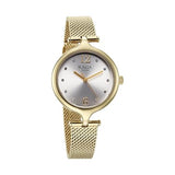 Titan Raga Showstopper Women's Watch Analog Silver Dial with Gold Mesh Band, 95268YM01