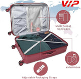 VIP Karl Plus 66cm, 8 Wheel Hard Trolley, Red, KARL PLUS66RD