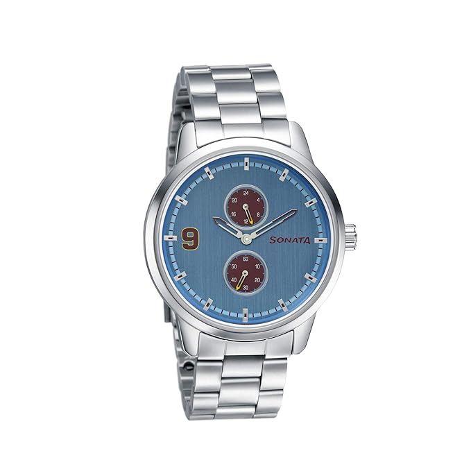 Sonata SO-7139SM03 blue dial men watch