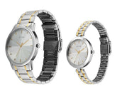Titan Bandhan Eternal Pair Watch Silver Dial with Two Toned Gold and Silver Stainless Steel Band, 19692969BM01