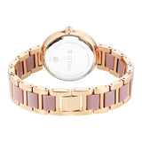 Titan Women's Watch Acetate Glam Collection, Mother of Pearl Dial Two Toned Brass Strap, 95187KD02