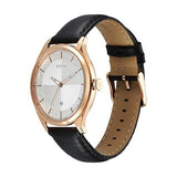 Titan Neo Economy Men's Watch Analog Silver Dial with Black Leather Strap, 1802WL02