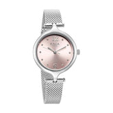 Titan Raga Showstopper Women's Watch Analog Pink Dial with Silver Mesh Band, 95268SM01