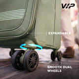 VIP Triumph 57cm, 8 Wheel Soft Case Trolley - Ivory Green, TRIUMPH57IGR