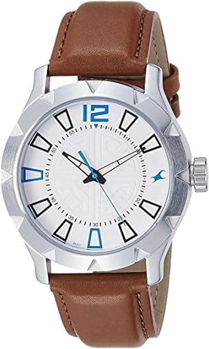 Fastrack, Men's, Analog Watch, White Dial, with Leather Band, FA-3139SL02