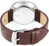 Titan Slim Men's Multifunction Watch Green Dial With Brown Leather Strap, 1877SL01