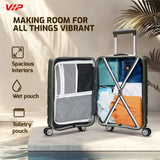 VIP Lexus 55cm Hard Case Trolley 8 Wheels Caster Grey, LEXUS55NGR