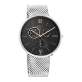 Titan Slim Men's Multifunction Watch Analog Black Dial With Silver Stainless SteelBrnach, 1877SM01
