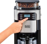 Black+Decker 12 Cups Drip Coffee Maker with Built-in Grinder 900W, DCMG1000-B5