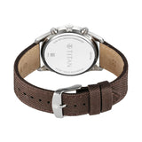 Titan Wrist Wit Men's Watch Analog Brown Dial With Brown Leather Strap, 1805SL12