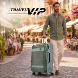 VIP Triumph 79cm, 8 Wheel Soft Case Trolley - Ivory Green, TRIUMPH79IGR