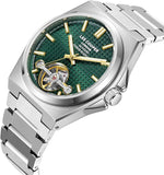 Lee Cooper Men's Automatic Watch with Dark Green Dial and Stainless Steel Band, LC08229.370