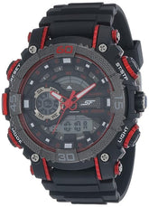 Sonata Men's Analog Digital Watch With Black Plastic Strap, 77070PP01