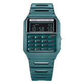 Casio Calculator Unisex Watch Digital Dial with Green Resin Strap, CA-53WB-3BDF